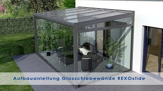 Glasschiebewände für das Terrassendach  Gartenzimmer bauen amp gestalten [upl. by Mohamed]