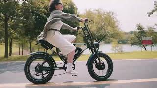 AMYET S8 2000w dual motor 48v 25ah electric bike ride video [upl. by Nylessoj]