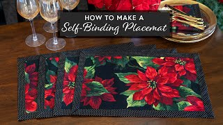 How to Make a Self Binding Placemat  a Shabby Fabrics Tutorial [upl. by Sharman596]