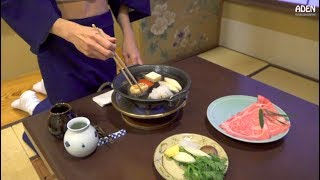 Sukiyaki  Japanese Food in Tokyo [upl. by Nuriel]