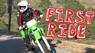 KDX200 Street Legal 2 Stroke Dirt Bike  First Ride [upl. by Nomad]