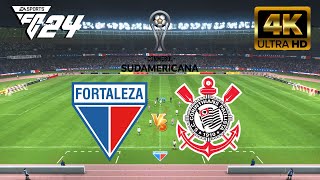 EA FC 24  Fortaleza vs Corinthians  Copa Sudamericana 2024  Cuartos Ida 4K 60FPS [upl. by Annaiek]