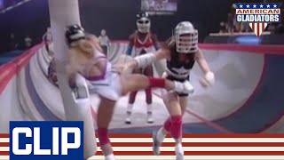 Contender Knocks Gladiator Ice Flat In The Gauntlet 😮  American Gladiators [upl. by Inahc]