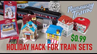 Model Trains Set Holiday Hacks for 1 a Buck a Dollar [upl. by Marie-Jeanne]