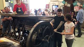 Printing a Poster on the Oldest Heidelberg Cylinder Press in America [upl. by Charie]