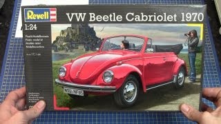 Revell 124 VW Beetle Cabriolet 1970  07078 wwweModelscouk [upl. by Dene603]