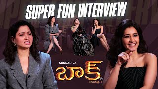 Tamannaah Raashii Khanna and Kushboo Fun Interview About Baak Movie  Manastars [upl. by Kcirrad]