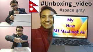 Unboxing 13inch Macbook Air with Apple M1 chip 🔥  Space Gray [upl. by Dawson]