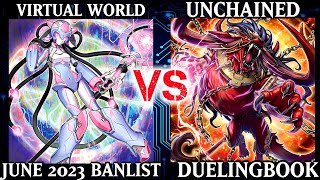 Virtual World vs Unchained  High Rated  Dueling Book [upl. by Ssor424]