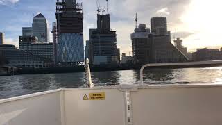 Comp ferry from Doubletree by Hilton riverside London to Canary Wharf [upl. by Acira]