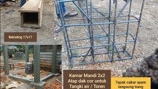 Merakit cakar ayam tapak pondasi langsung tiang sampai cor [upl. by Aleda]