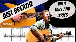 Pearl Jam Cover  Just Breathe without Eddie Vedder  Guitar Tutorial with Tabs and Lyrics [upl. by Leonanie]