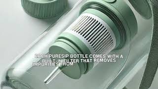 Pure Sip EcoFriendly Water Bottle with BuiltIn Filter – Sustainable Hydration on the Goquot [upl. by Aiclef195]