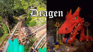 Dragen 4K Front Seat POV  LEGOLAND Billund Resort [upl. by Ecirad]