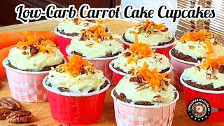 Easy LowCarb Carrot Cake Cupcakes  No tools  No piping  Super easy to make [upl. by Iruyas599]