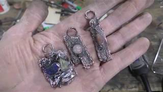 Electroforming Organics for Beginners Bark Necklace [upl. by Mariand]