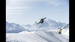 FreestyleAction im Snowpark auf der Belalp🎬 [upl. by Dorrej]