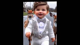 Beautiful baby modeling❤️trending ai cute kawaii baby runway fashion fypshotrs viralshort [upl. by Tychonn]