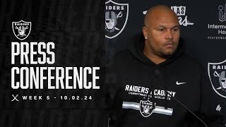 Coach Pierce ‘Focused on Denver’  Raiders  NFL [upl. by Reseda]