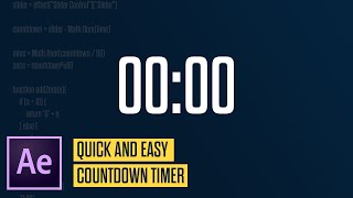 Create A Countdown In After Effects  Quick amp Easy  Free Download [upl. by Bussy]