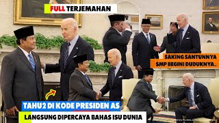 Terkejut Presiden Prabowo Dikode Presiden Biden Smp TerkekehFull Terjemah Pertemuan di Gedung Putih [upl. by Pelagia665]