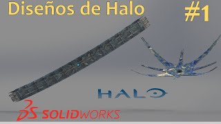 Diseño de fragmento HALO y logotipo en SolidWorks Tributo a Halo HALOINFINITE [upl. by Khalsa822]