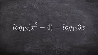 Solving an equation with a logarithm on both sides [upl. by Shirberg]