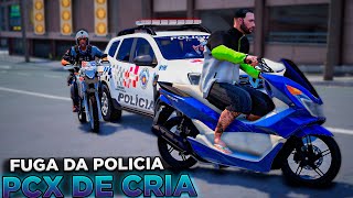 FUGA ENTRE AMIGOS  PCX DE CRIA DEU TRABALHO PRA POLICIA 🤪  GTA 5 Mods [upl. by Estella]