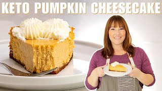 Keto Pumpkin Cheesecake Recipe  How to Make a Low Carb Pumpkin Cheesecake with Only 5 Net Carbs [upl. by Torr421]