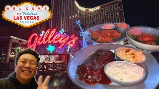 Eating at Gilleys Las Vegas Treasure Island [upl. by Aroc]