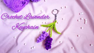 DIY Crochet Lavender Keychain Tutorial 💜  Easy StepbyStep Guide for Beginners [upl. by Leicam]