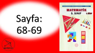 5sınıf MATEMATİK 1kitap MEB YAYINLARI sayfa 6869 [upl. by Elbys]