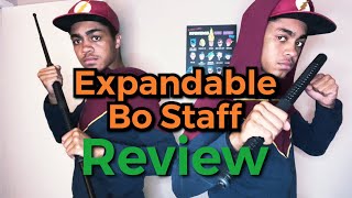 Retractable Self Defense Bo Staff Review  Weapon Logs [upl. by Narhem]