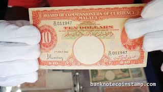 Malaya amp British Borneo Banknote collection Part 2 [upl. by Lymann553]