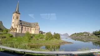 Norwegen Lofoten von Henningsvær nach Svolvær havn AS Rørvikstranda Lofotkatedralen [upl. by Intruok]