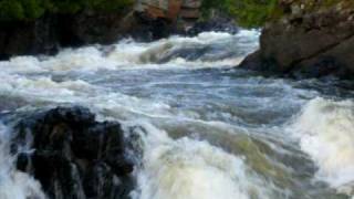 Canoe over Basswood falls from bottom of falls Do not do this [upl. by Culbert]