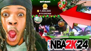 HOW TO GET 1 MILLION VC FROM THE CHRISTMAS TREE NBA 2K24 HURRY [upl. by Mashe]