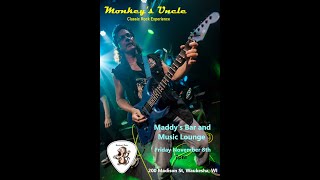 Monkeys Uncle classic rock experience plays Maddys Bar and Music Lounge [upl. by Ulrick]