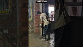 Wall Plaster process construction trending trendingshorts fyp fypshort short [upl. by Ketchan]