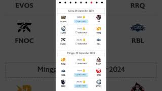 Jadwal MPL season 14 minggu ke 7mobilelegends rrqkingdomfansrrq bantu1000subscriber ZERON1 [upl. by Leahcimaj]