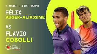 AUGERALIASSIME VS COBOLLI  NATIONAL BANK OPEN  MONTRÉAL  ROUND 1 [upl. by Pammy583]