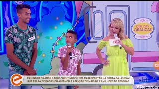 BRUTINHO NO FAMOSOS DA INTERNET PROGRAMA DA ELIANA  TEVE VÁRIAS PATADAS [upl. by Lledrev]