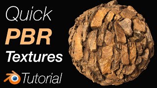 40 Blender Tutorial PBR Texturing in 2 Minutes for Beginners for Free [upl. by Manuela]