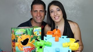 Mangia Hippo Ippo apertura gioco in scatola e prova unboxing video per bambini barns video leker [upl. by Dnivra833]