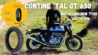 Installing New Tyres in GT650  Reise Moto TourR  13070R18 [upl. by Etennaej]