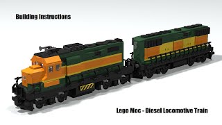 Lego City Diesel Locomotive Train Building Instructions part 1 [upl. by Notlrak]