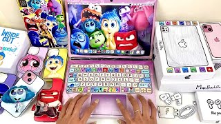 🌸Paper DIY🌸 INSIDE OUT 2 Apple Items BLIND BAG Unboxing How to make Inside Out Iphone Ipad Macbook [upl. by Pammie847]