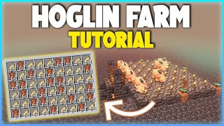 Minecraft EASY Hoglin Farm Tutorial 120 1400 PH [upl. by Dyrrej585]