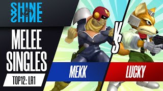 Mekk vs Lucky  Melee Singles Top 12 Losers R1  Shine 2022  Cpt Falcon vs Fox [upl. by Aisined]