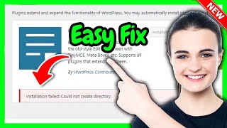 How to Fix quotInstallation Failed Could Not Create Directoryquot [upl. by Esina]